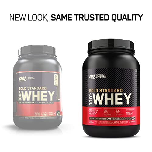 Optimum Nutrition Gold Standard 100% Whey Protein Powder, Double Rich Chocolate 2 Pound (Packaging May Vary)