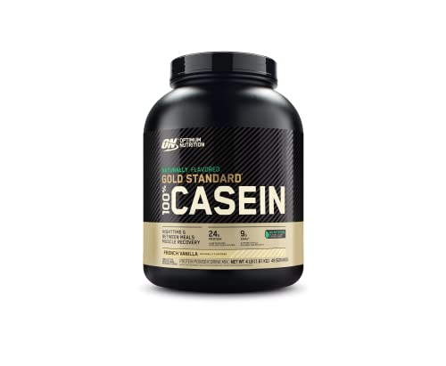 Optimum Nutrition Gold Standard 100% Micellar Casein Protein Powder, Naturally Flavored French Vanilla, 4 Pound (Packaging May Vary)