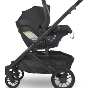 Cruz V2 Stroller - Gwen (Green Melange/Carbon/Saddle Leather) + MESA V2 Infant Car Seat - Jake (Charcoal)