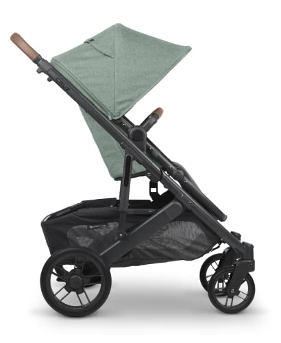 Cruz V2 Stroller - Gwen (Green Melange/Carbon/Saddle Leather) + MESA V2 Infant Car Seat - Jake (Charcoal)