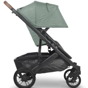 Cruz V2 Stroller - Gwen (Green Melange/Carbon/Saddle Leather) + MESA V2 Infant Car Seat - Jake (Charcoal)