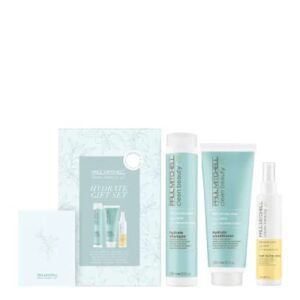 Paul Mitchell Clean Beauty Hydrate Holiday Gift Set, Shampoo, Conditioner + Heat Protectant, For Dry Hair