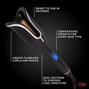CHI Spin N Curl in Onyx Black. Ideal for Shoulder-Length Hair between 6-16” inches.