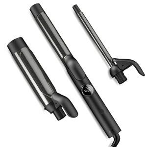 TYMO Curling Iron, Instant Heat Up Curling Wand Set with 3 Barrels (0.5’’, 1.0'', 1.5’’), 5-Temps (Up to 430F) with Intelligent Temp Control, Dual Voltage Hair Curler for All Hair Types