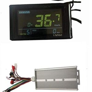 48V/72V 3000W 5000W 80A Sine Wave Brushless DC Motor Controller Ebike Controller +VM960 Color Display One Set，Used for 3000W, 5000W Ebike Kit.