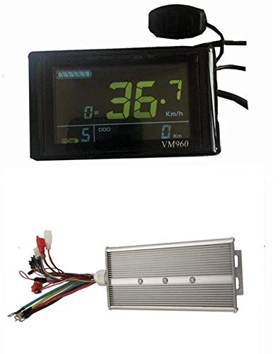 48V/72V 3000W 5000W 80A Sine Wave Brushless DC Motor Controller Ebike Controller +VM960 Color Display One Set，Used for 3000W, 5000W Ebike Kit.