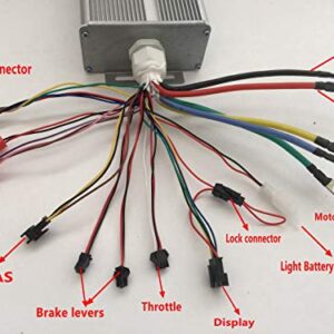 48V/72V 3000W 5000W 80A Sine Wave Brushless DC Motor Controller Ebike Controller +VM960 Color Display One Set，Used for 3000W, 5000W Ebike Kit.