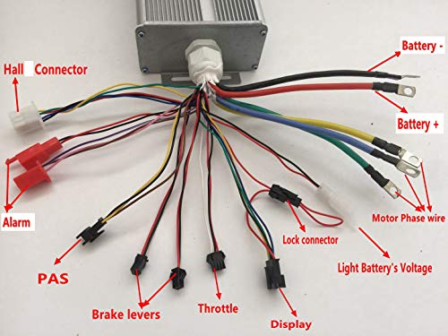 48V/72V 3000W 5000W 80A Sine Wave Brushless DC Motor Controller Ebike Controller +VM960 Color Display One Set，Used for 3000W, 5000W Ebike Kit.