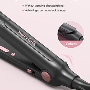 Wavytalk 3/10" Small Flat Iron, Pencil Flat Iron for Short Hair, Pixie Cut and Bangs, Mini Hair Straightener for Edges with Anti-Pinch Design, Tiny Hair Straightener with Titanium Floating Plates