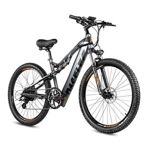 paselec electric bikes for adult 27.5” mountain bike hydraulic brakes e-bike moped full suspension cycle with 48v 13ah lithium battery, peak 750w powerful motor professional 9 speed e-mtb bicycle