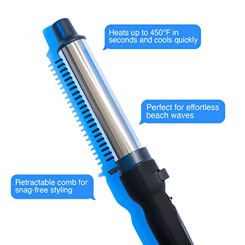 Paul Mitchell Neuro Guide 1.25" Titanium Curling Iron, For Creating Effortless Beach Waves