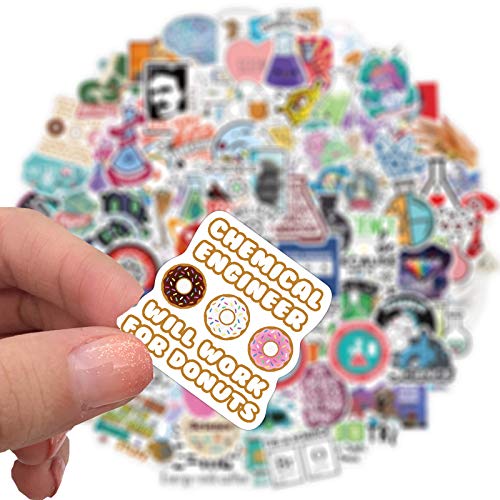 100PCS Science Laboratory Stickers Physics Chemistry Biology Experiment Science Stickers for Laptop Water Bottle Decal for Kids Teens Adult Waterproof Aesthetic Stickers (Science Lab Stickers)