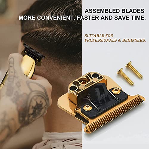 Replacement Trimmer Blades DLC 2.0 Compatible with BaBylissPRO FX787 & FX726,Professional Graphite T-blade for stylist,1 pack (golden)