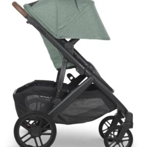 Vista V2 Stroller - Gwen (Green Melange/Carbon/Saddle Leather) + MESA V2 Infant Car Seat - Jake (Charcoal)