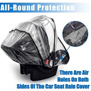 Car Seat Rain Cover,Food Grade EVA,Universal Car Seat Rain,Waterproof, Windproof Protection,Protect from Dust Snow,Rain Cover Features Quick-Access Zipper Door and Side Ventilation