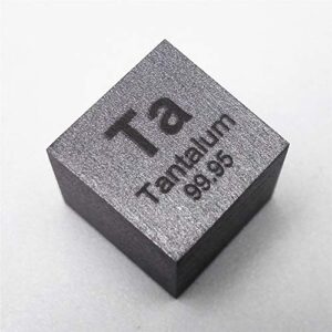 tantalum metal 10mm cube 16.6grams 99.95% with coa element ta specimen