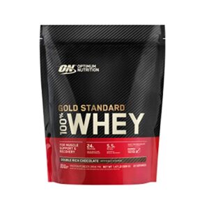 optimum nutrition gold standard 100% whey protein powder, double rich chocolate 1 pound (packaging may vary)