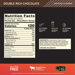 Optimum Nutrition Gold Standard 100% Whey Protein Powder, Double Rich Chocolate 1 Pound (Packaging May Vary)