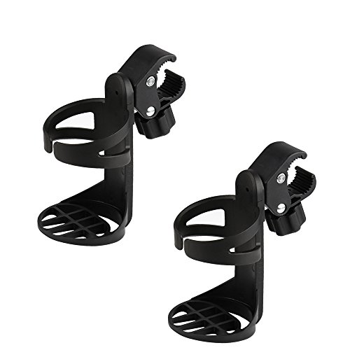 Accmor 2 Pack Stroller Cup Holder, Cup Holder for Uppababy, Nuna, Doona Stroller, Large Caliber Universal Cup Holder for Stroller, Bike, Wheelchair, Walker, Scooter