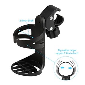 Accmor 2 Pack Stroller Cup Holder, Cup Holder for Uppababy, Nuna, Doona Stroller, Large Caliber Universal Cup Holder for Stroller, Bike, Wheelchair, Walker, Scooter