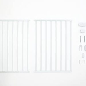 Regalo 2-in-1 Extra Wide Stairway and Hallway Walk ThroughBaby Safety Gate, Hardware Mounting, White 24"x40.5"x28.5"(Pack of 1)