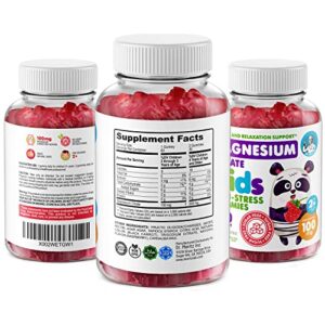 Kids Magnesium Gummies Sugar-Free - Calm Magnesium Gummies Supplement for Children, Sugar-Free Magnesium Calm Chews for Kids & Adults (60 Count (Pack of 2) 120 Count)