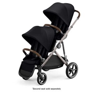 CYBEX Gazelle S Stroller, Modular Double Stroller for Infant and Toddler, Includes Detachable Shopping Basket, Over 20+ Configurations, Folds Flat for Easy Storage, Deep Black