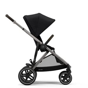 CYBEX Gazelle S Stroller, Modular Double Stroller for Infant and Toddler, Includes Detachable Shopping Basket, Over 20+ Configurations, Folds Flat for Easy Storage, Deep Black