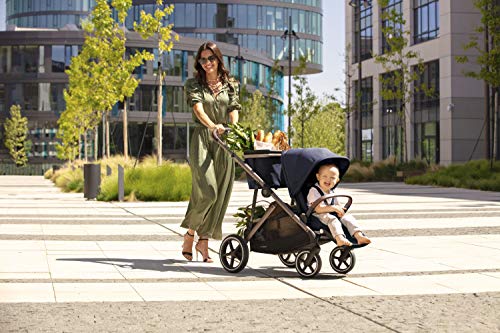 CYBEX Gazelle S Stroller, Modular Double Stroller for Infant and Toddler, Includes Detachable Shopping Basket, Over 20+ Configurations, Folds Flat for Easy Storage, Deep Black