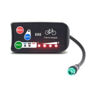 electric bicycle display 36v 48v,kt led-880 e bike display matches controller for ebike accessories(led880 waterproof plug)