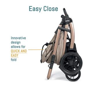 Peg Perego Booklet 50 Travel System - Includes Booklet 50 Baby Stroller and The Primo Viaggio 4-35 Infant Car Seat - Made in Italy - Mon Amour (Beige & Pink)