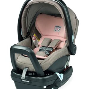 Peg Perego Booklet 50 Travel System - Includes Booklet 50 Baby Stroller and The Primo Viaggio 4-35 Infant Car Seat - Made in Italy - Mon Amour (Beige & Pink)