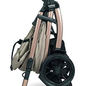 Peg Perego Booklet 50 Travel System - Includes Booklet 50 Baby Stroller and The Primo Viaggio 4-35 Infant Car Seat - Made in Italy - Mon Amour (Beige & Pink)