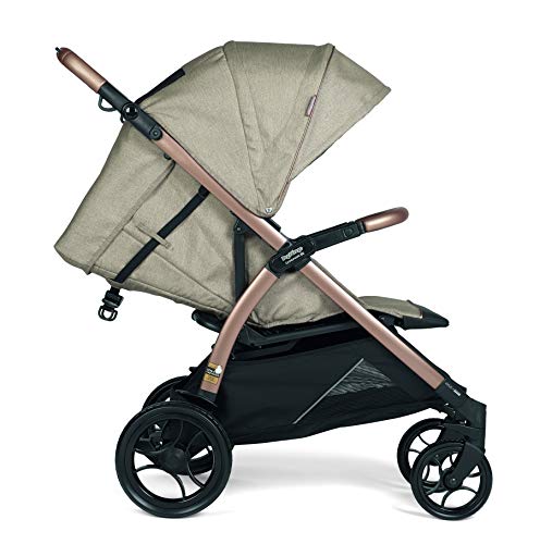 Peg Perego Booklet 50 Travel System - Includes Booklet 50 Baby Stroller and The Primo Viaggio 4-35 Infant Car Seat - Made in Italy - Mon Amour (Beige & Pink)