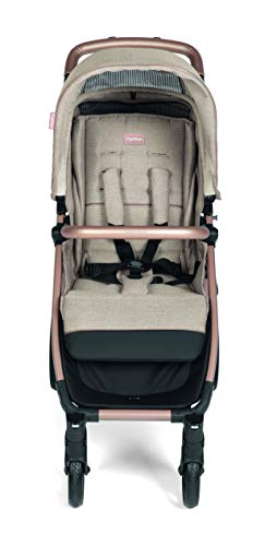 Peg Perego Booklet 50 Travel System - Includes Booklet 50 Baby Stroller and The Primo Viaggio 4-35 Infant Car Seat - Made in Italy - Mon Amour (Beige & Pink)