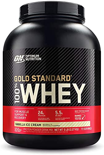 Optimum Nutrition Gold Standard Whey Vanilla Ice Cream -- 5 lbs