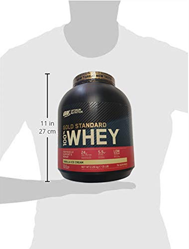 Optimum Nutrition Gold Standard Whey Vanilla Ice Cream -- 5 lbs