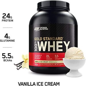 Optimum Nutrition Gold Standard Whey Vanilla Ice Cream -- 5 lbs