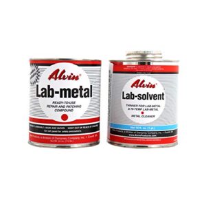 alvin 24 oz lab metal & 16 oz lab solvent kit putty dent filler & patching compound epoxy