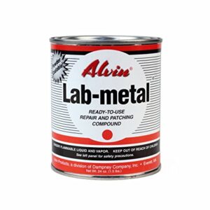 Alvin 24 oz Lab Metal & 16 oz Lab Solvent Kit Putty Dent Filler & Patching Compound Epoxy