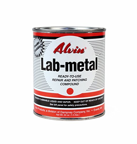 Alvin 24 oz Lab Metal & 16 oz Lab Solvent Kit Putty Dent Filler & Patching Compound Epoxy