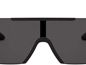 BURBERRY BE 4291 346487 Matte Black Plastic Rectangle Sunglasses Black Lens