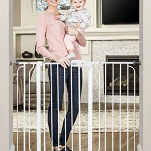 Regalo 37-Inch Extra Tall and 49-Inch Wide Walk Thru Baby Gate, Includes 4-Inch and 12-inch Extension Kit, 4 Pack of Pressure Mount Kit and 4 Pack of Wall Mount Kit