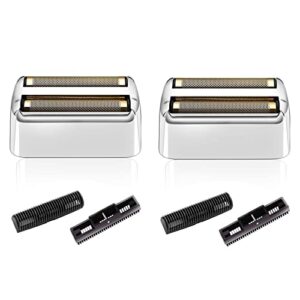 kepouse metal cutters and shaver replacement foil compatible with babylisspro double fxfs2/fxfs2g metal shaver foil replacement 2pack,silver