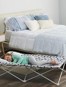 regalo my cot pal extra long portable toddler bed – eye lashes, white, small single