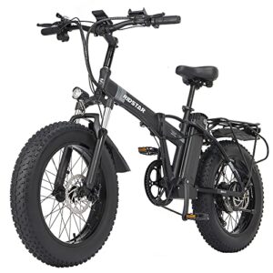 MEZOCLN Electric Bikes for Adults,1000W Motor,48V 14AH Removable Battery,20" x 4.0 Fat Tire Foldable E Bikes with 28MPH 50MI Long Range,Shimano 7-Speed,Adjustable Shock Absorber,UL Certified