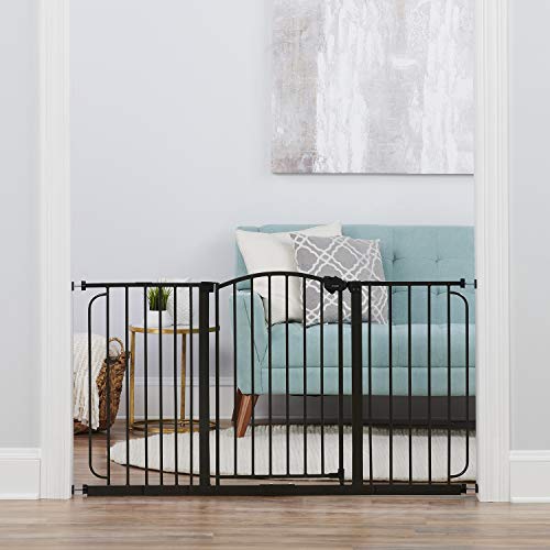Regalo 58-Inch Home Accents Super Wide Walk Through Baby Gate, Includes 4-Inch, 8-Inch and 12-Inch Extension, 4 Pack of Pressure Mounts and 4 Pack of Wall Cups and Mounting Kit