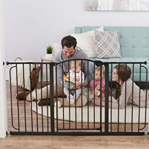 Regalo 58-Inch Home Accents Super Wide Walk Through Baby Gate, Includes 4-Inch, 8-Inch and 12-Inch Extension, 4 Pack of Pressure Mounts and 4 Pack of Wall Cups and Mounting Kit
