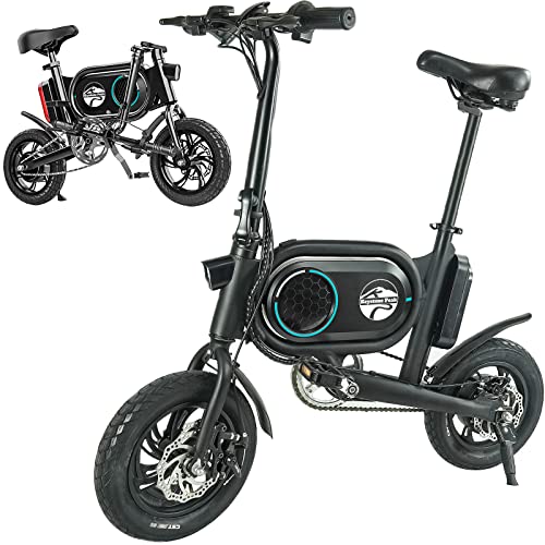 Keystone Peak New 2023 Release Amsterdam Folding Electric Bicycle - 12'' Ebike for Adults and Teenagers - Electric Bike with 350W Motor 36V Lithium - Ion Battery - Throttle & Pedal Assist Modes