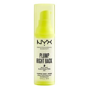 nyx professional makeup plump right back plumping serum & primer, with hyaluronic acid